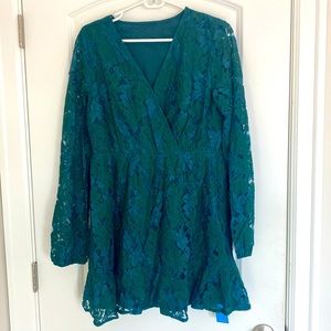 Cupshe hunter green dress